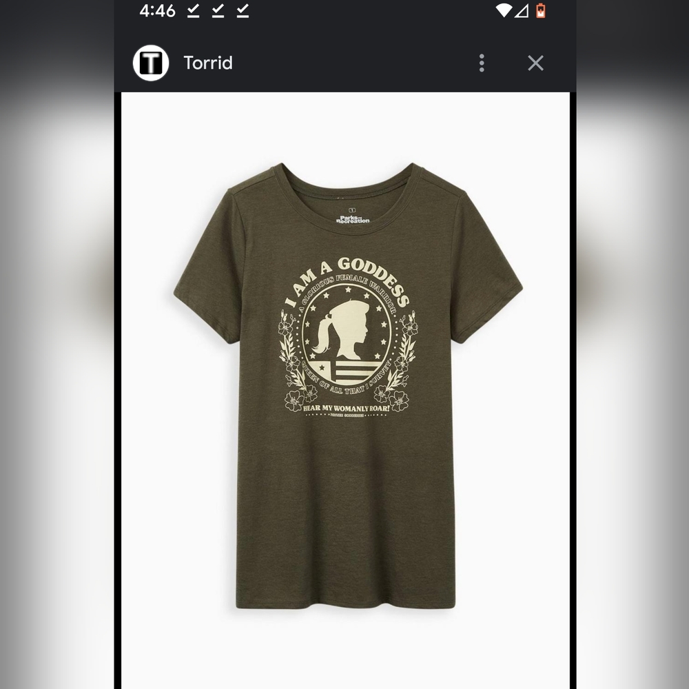 Torrid parks and rec shirt size 4